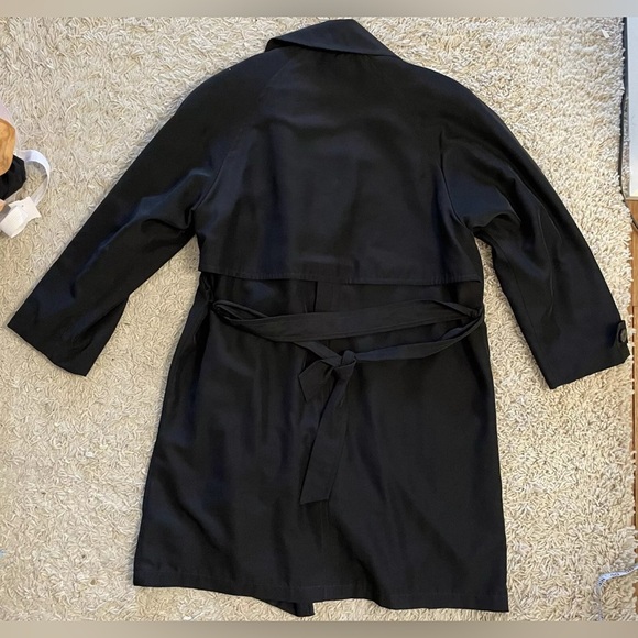 AMERICAN BAZAAR black button front long sleeve coat over coat 6 small s - Picture 6 of 6